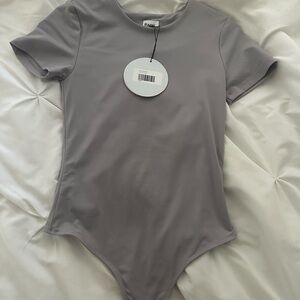 Princess Polly Grey Short Sleeve Bodysuit